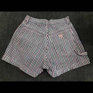 Vintage GUESS Shorts Red White Blue Stripe 27